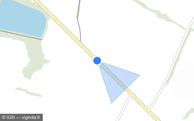 Vue plan de l'emplacement du radar fixe à Coron sur Route de Chemillé / D 756