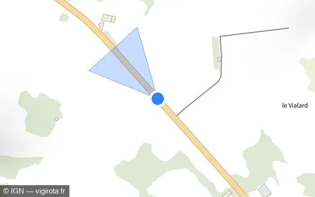 Vue plan de l'emplacement du radar fixe à Livers-Cazelles sur Route d’Albi / D 600