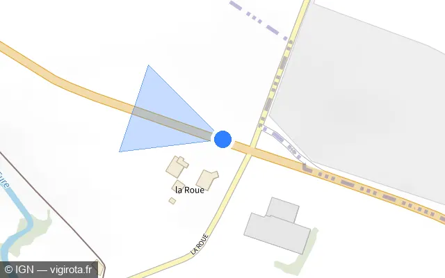 Vue plan de l'emplacement du radar fixe à Saint-Luperce sur D 923