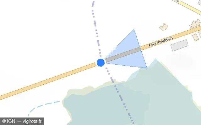 Vue plan de l'emplacement du radar fixe à Censeau sur D 471