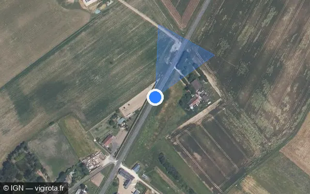 Vue satellite de l'emplacement du radar fixe à Sambin sur Rue de la Fontaine Saint-Urbain / D 764