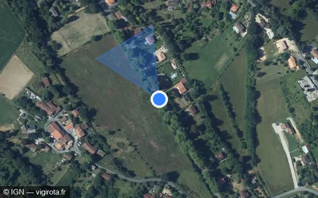 Vue satellite de l'emplacement du radar fixe à Castres sur Avenue d'Albi / D 612