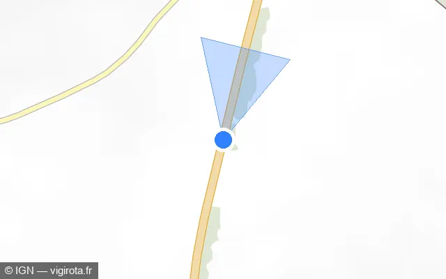 Vue plan de l'emplacement du radar fixe à Éterpigny sur Route de Paris / D 1017