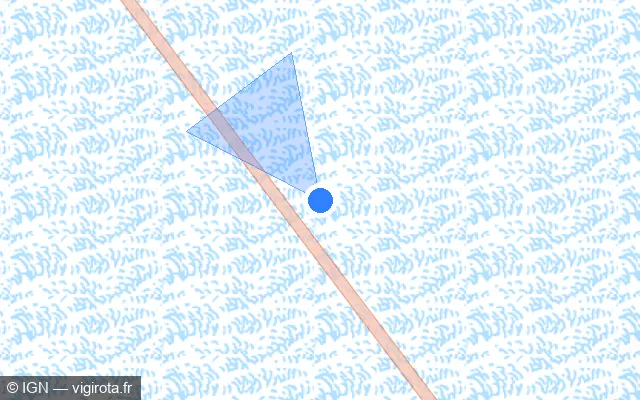 Vue plan de l'emplacement du radar fixe à Chamonix-Mont-Blanc sur N 205 / E 25 / Tunnel du Mont Blanc