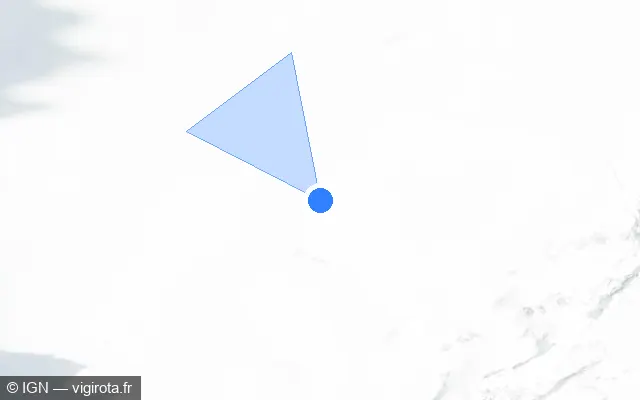 Vue satellite de l'emplacement du radar fixe à Chamonix-Mont-Blanc sur N 205 / E 25 / Tunnel du Mont Blanc