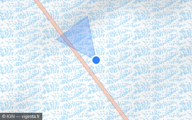 Vue plan de l'emplacement du radar fixe à Chamonix-Mont-Blanc sur N 205 / E 25 / Tunnel du Mont Blanc