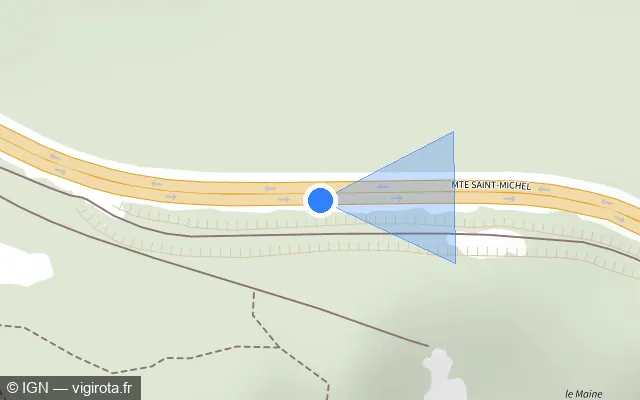 Vue plan de l'emplacement du radar discriminant à Algrange sur Montée du Saint-Michel / D 14