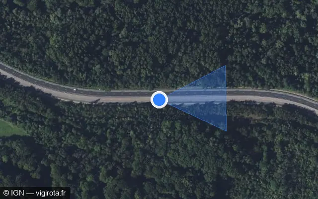 Vue satellite de l'emplacement du radar discriminant à Algrange sur Montée du Saint-Michel / D 14
