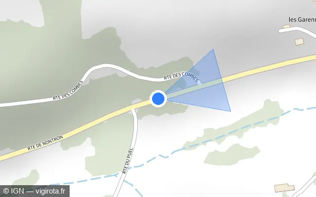 Vue plan de l'emplacement du radar discriminant à Saint-Romain-et-Saint-Clément sur Route de Nontron / D 707