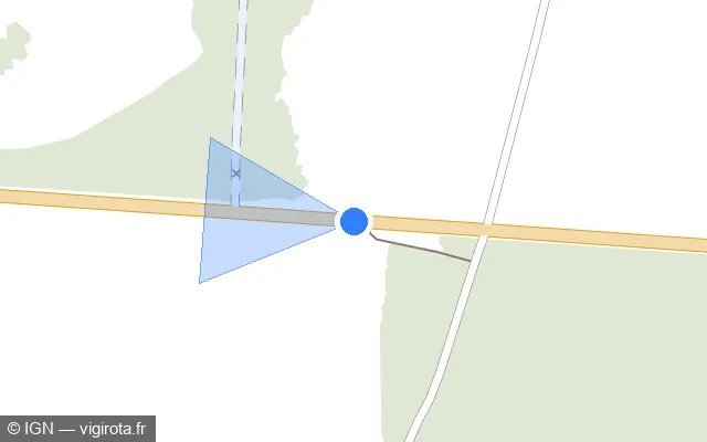 Vue plan de l'emplacement du radar discriminant à Saint-Laurent-en-Gâtines sur D 766