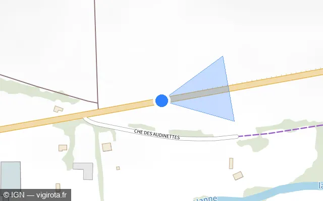 Vue plan de l'emplacement du radar discriminant à Malay-le-Petit sur D 660