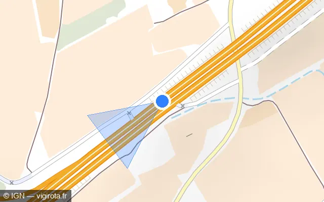 Vue plan de l'emplacement du radar discriminant à Fournès sur A 9 / E 15 / La Languedocienne