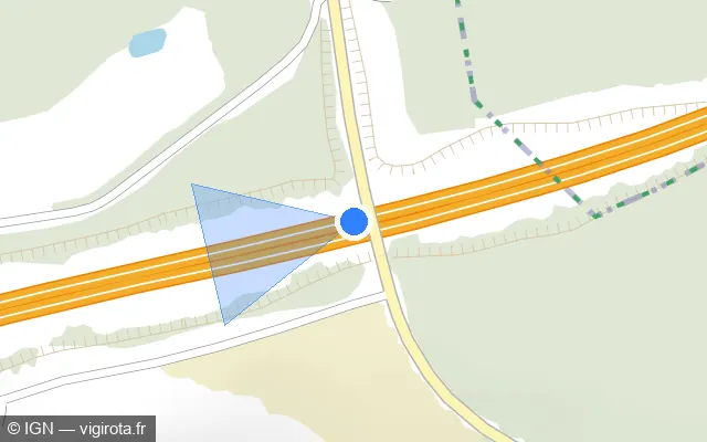 Vue plan de l'emplacement du radar discriminant à Saint-Exupéry-les-Roches sur A 89 / E 70 / La Transeuropéenne