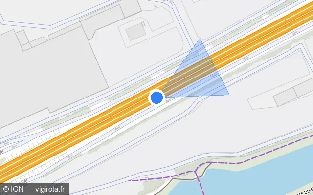 Vue plan de l'emplacement du radar discriminant à Exincourt sur A 36 / E 60 / La Comtoise