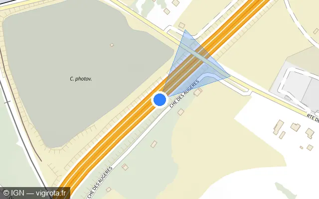 Vue plan de l'emplacement du radar discriminant à Saint-Marcel sur A 20 / E 09 / L'Occitane