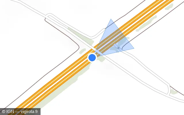 Vue plan de l'emplacement du radar discriminant à Tavers sur A 10 / E 05 / E 60 / L'Aquitaine