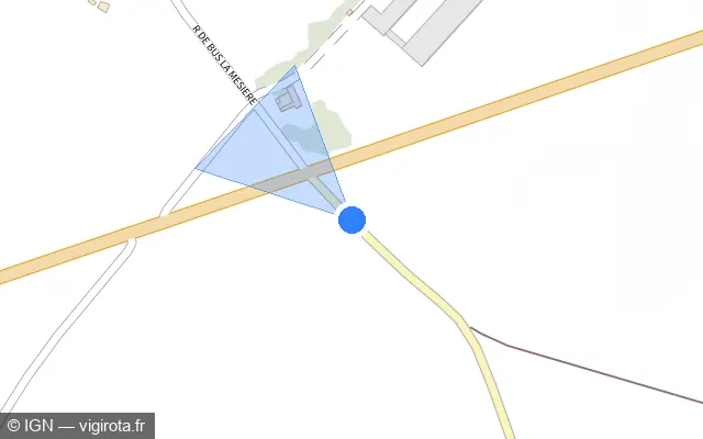 Vue plan de l'emplacement du radar discriminant à Grivillers sur eric.leguebe@gmail.com