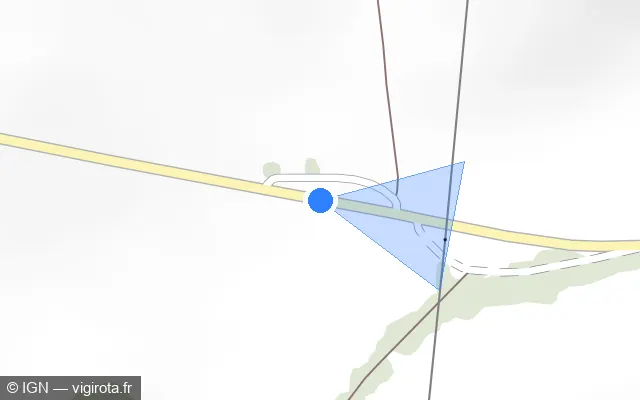 Vue plan de l'emplacement du radar discriminant à Cléry-sur-Somme sur D 938