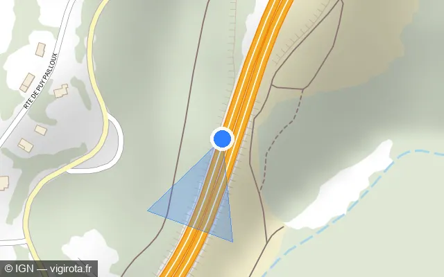 Vue plan de l'emplacement du radar discriminant à Saint-Laurent sur N 145 / E 62 / Route Centre Europe Atlantique