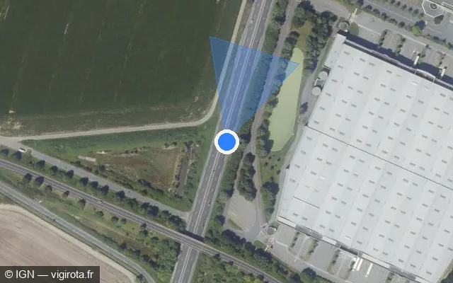 Vue satellite de l'emplacement du radar discriminant à Ève sur N 2