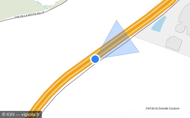 Vue plan de l'emplacement du radar discriminant à Aytré sur N 137 / E 602