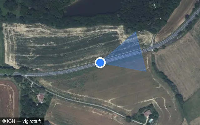 Vue satellite de l'emplacement du radar discriminant à Lisle-sur-Tarn sur Route de Montauban / D 999