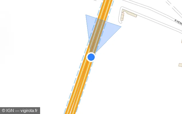 Vue plan de l'emplacement du radar discriminant à Châtellerault sur A 10 / E 05 / L'Aquitaine