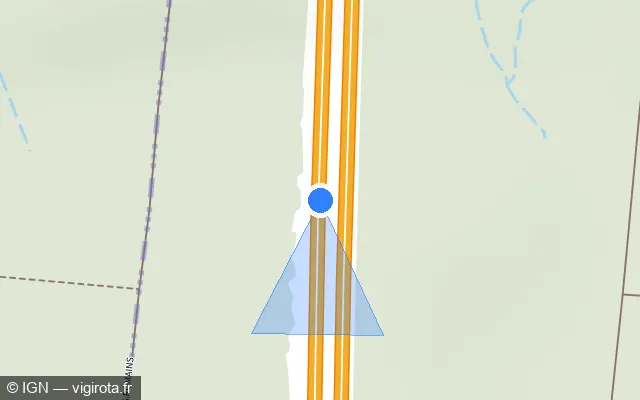 Vue plan de l'emplacement du radar discriminant à Lesménils sur A 31 / E 21 / E 23 / Autoroute de Lorraine-Bourgogne