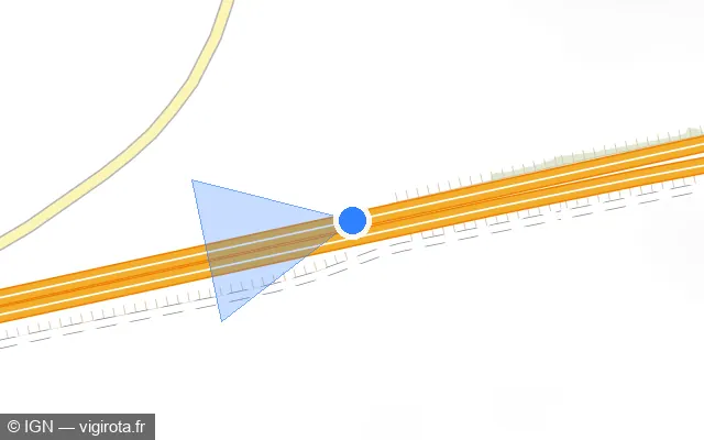 Vue plan de l'emplacement du radar discriminant à Saint-Aubin-sur-Aire sur N 4