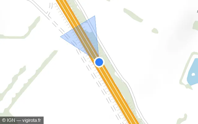 Vue plan de l'emplacement du radar discriminant à Vincey sur N 57 / E 23
