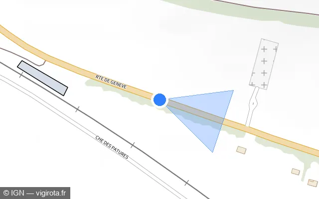 Vue plan de l'emplacement du radar discriminant à Malay-le-Petit sur D 660
