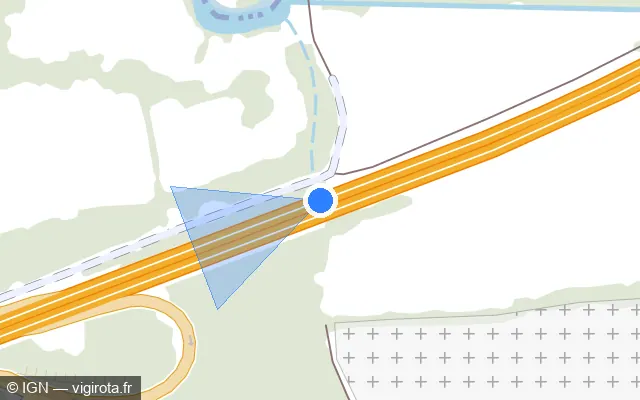 Vue plan de l'emplacement du radar discriminant à Avranches sur N 175 / E 03 / E 401