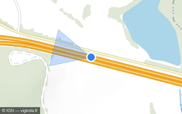 Vue plan de l'emplacement du radar discriminant à Saint-Vaury sur N 145 / E 62 / Route Centre Europe Atlantique