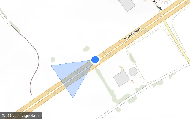 Vue plan de l'emplacement du radar discriminant à Servon sur N 175 / E 401