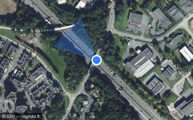 Vue satellite de l'emplacement du radar discriminant à Loison-sous-Lens sur A 21 / Rocade Minière