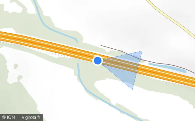 Vue plan de l'emplacement du radar discriminant à Les Souhesmes-Rampont sur A 4 / E 50 / Autoroute de l’Est
