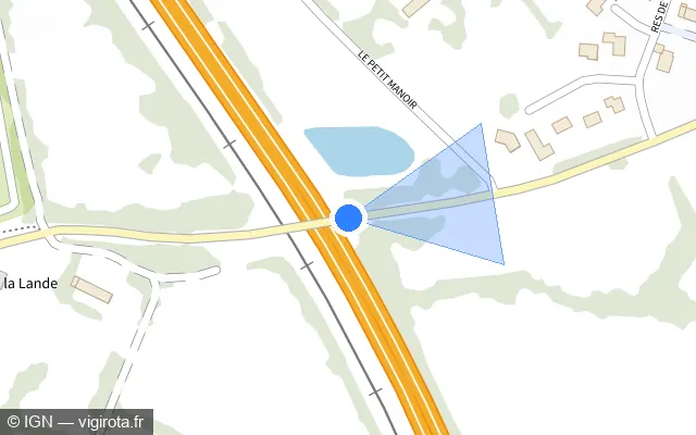 Vue plan de l'emplacement du radar discriminant à Le Val-Saint-Père sur D 556