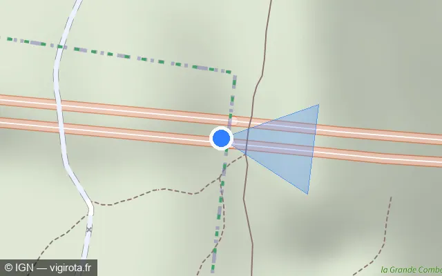 Vue plan de l'emplacement du radar discriminant à Nances sur A 43 / E 70