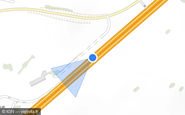 Vue plan de l'emplacement du radar discriminant à Nouhant sur N 145 / E 62 / Route Centre Europe Atlantique