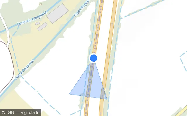 Vue plan de l'emplacement du radar discriminant à Saint-Martin-de-Crau sur N 568