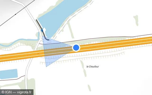 Vue plan de l'emplacement du radar discriminant à Héming sur N 4