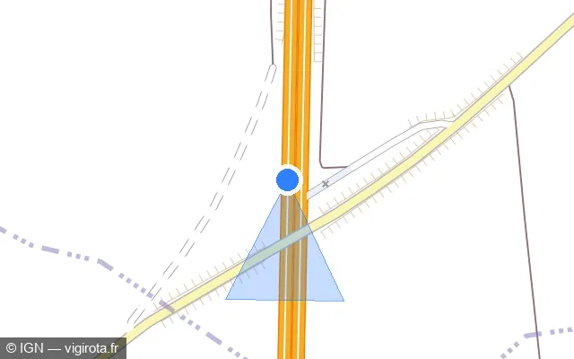 Vue plan de l'emplacement du radar discriminant à Dardez sur N 154