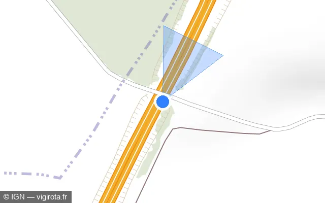 Vue plan de l'emplacement du radar discriminant à Froissy sur A 16 / L'Européenne