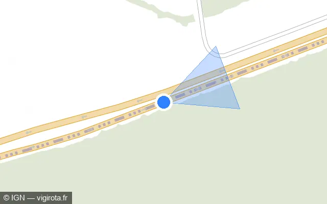 Vue plan de l'emplacement du radar discriminant à Louisfert sur D 771