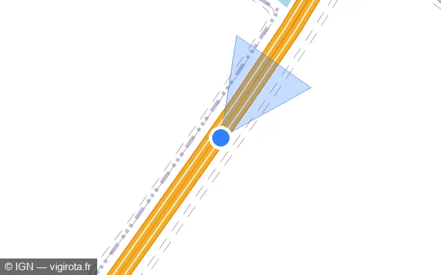 Vue plan de l'emplacement du radar discriminant à Biencourt sur A 28 / E 402