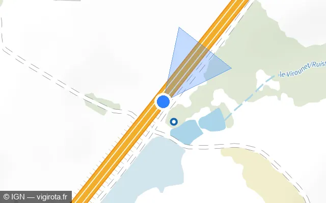 Vue plan de l'emplacement du radar discriminant à Vieillespesse sur A 75 / E 11 / La Méridienne