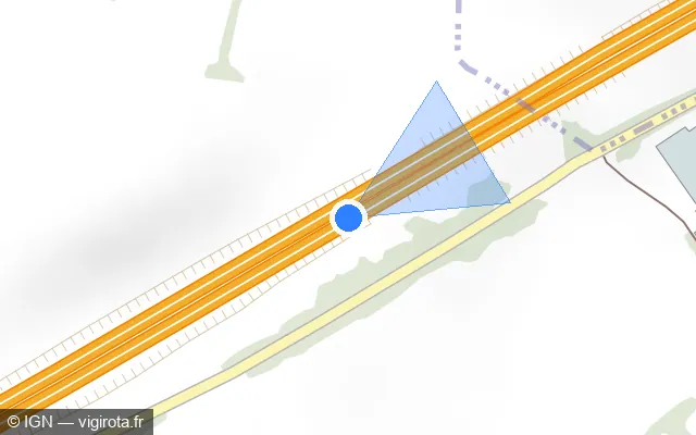Vue plan de l'emplacement du radar discriminant à Guipavas sur N 12 / E 50