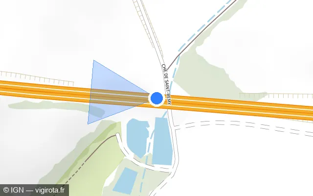 Vue plan de l'emplacement du radar discriminant à Campagne-lès-Hesdin sur D 939