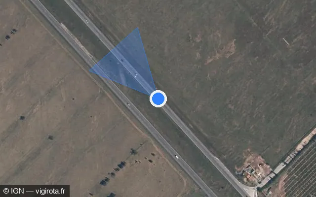 Vue satellite de l'emplacement du radar discriminant à Fos-sur-Mer sur N 568