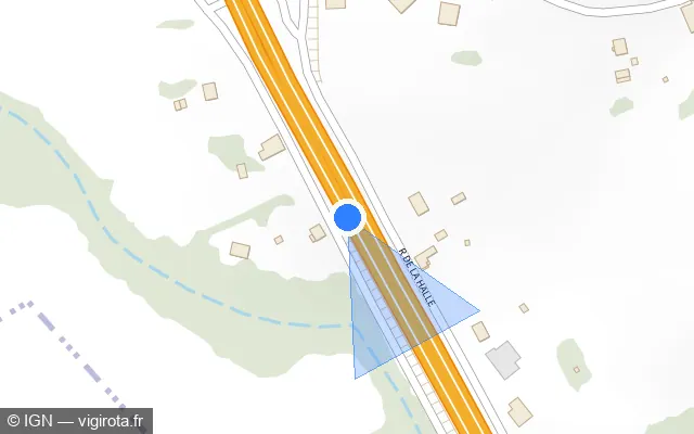 Vue plan de l'emplacement du radar discriminant à La Voivre sur N 59